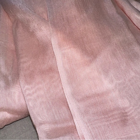Peachy Pink Satin Scarf - Picture 5 of 12